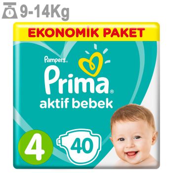 پوشک پریما سایز 4 بسته 40 عددی