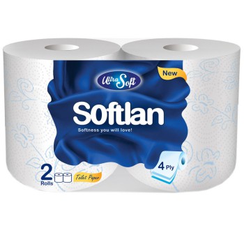 دستمال توالت سافتلن 2 عددی