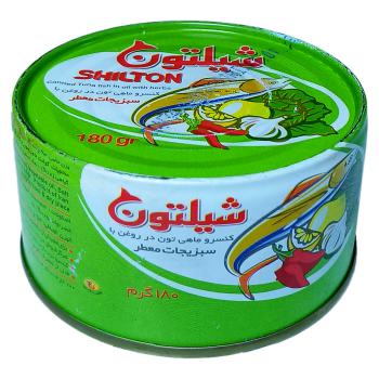 کنسرو ماهی تن با طعم سبزیجات شیلتون 180 گرمی