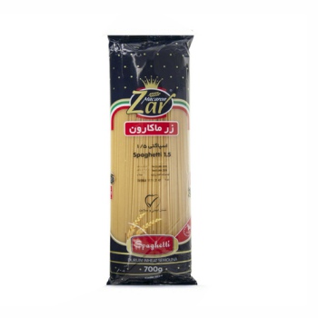 اسپاگتی قطر 1.5 با آرد سمولینا زر ماکارون 700 گرمی