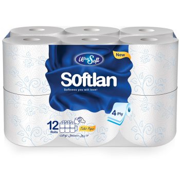 دستمال توالت سافتلن 12 عددی