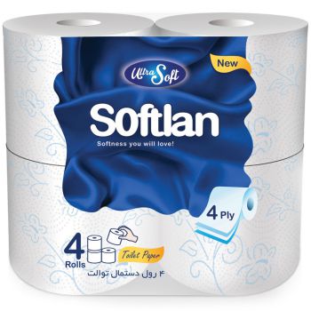 دستمال توالت سافتلن 4 عددی