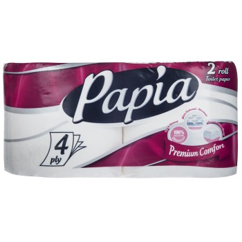 دستمال توالت پاپیا مدل Premium Comfort بسته 2 عددی