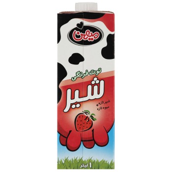شیر توت فرنگی میهن 1 لیتری