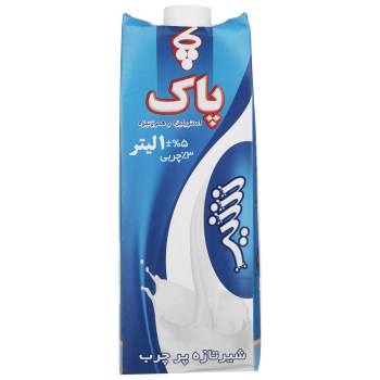 شیر پرچرب پاک 1 لیتری