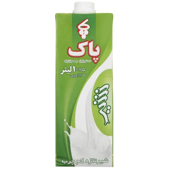 شیر کم چرب پاک 1 لیتری