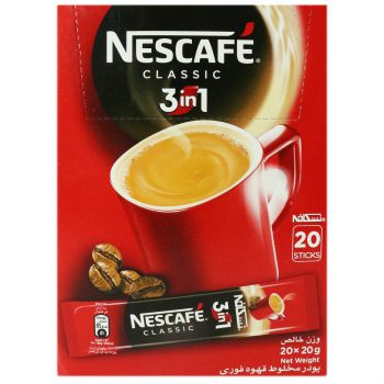 قهوه فوری کافی میکس 3 در 1 نسکافه 20 عدد 20 گرمی