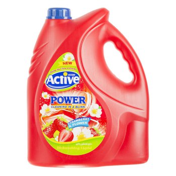 مایع ظرفشویی با رایحه توت فرنگی اکتیو 3750 گرمی