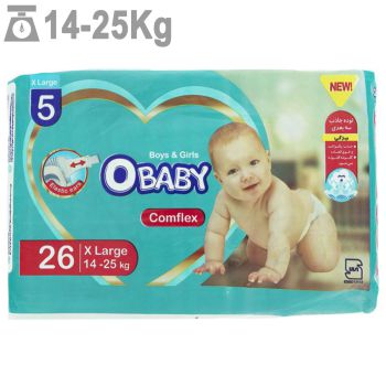 پوشک او بیبی سایز 5 بسته 26 عددی