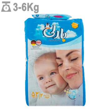 پوشک بارلی سایز 2 بسته 52 عددی به همراه دستمال مرطوب