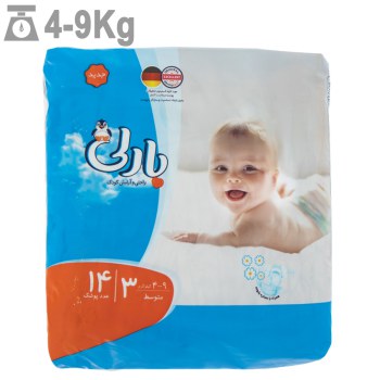پوشک بارلی سایز 3 بسته 14 عددی
