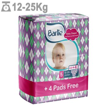 پوشک بارلی سایز 5 بسته 48 عددی