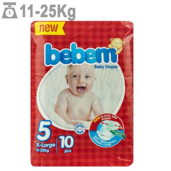 پوشک ببم سایز 5 بسته 10 عددی