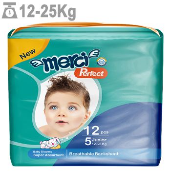 پوشک مرسی سایز 5 بسته 12 عددی
