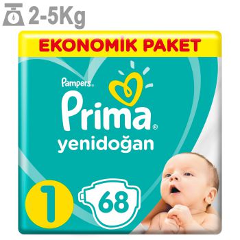 پوشک پریما سایز 1 بسته 68 عددی