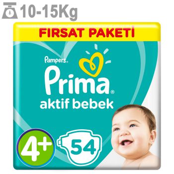 پوشک پریما سایز 4Plus بسته 54 عددی