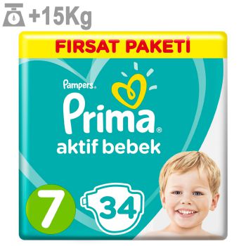پوشک پریما سایز 7 بسته 34 عددی
