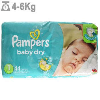 پوشک پمپرز مدل Baby Dry سایز 1 بسته 44 عددی