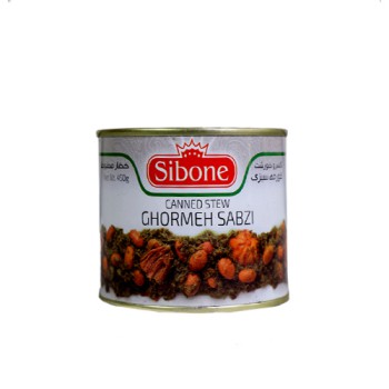 کنسرو خورشت قورمه سبزی سیبون 450 گرمی