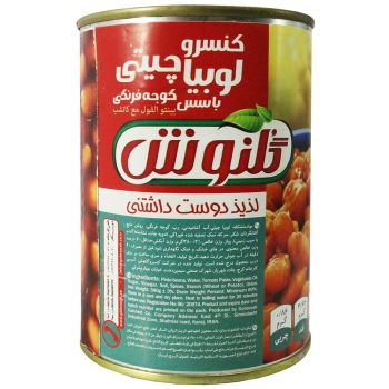 کنسرو لوبیا چیتی با سس گوجه فرنگی گلنوش 420 گرمی